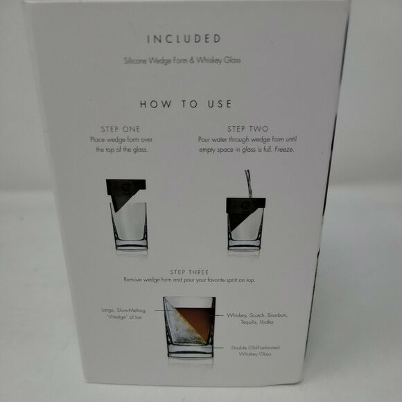 New Corkcicle Whiskey Wedge Square Cocktail Glass Ice Wedge for Bourbon & Water - Picture 4 of 12